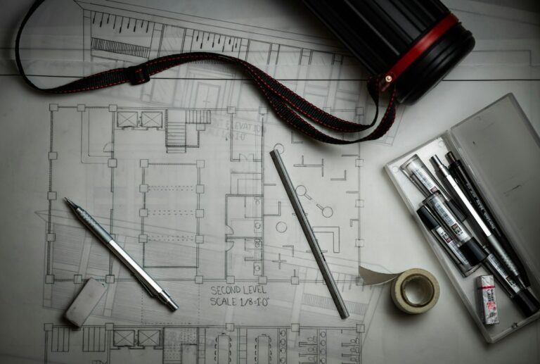 Planos de arquitectura como ejemplo de trabajo que puede requerir impresión de gran formato